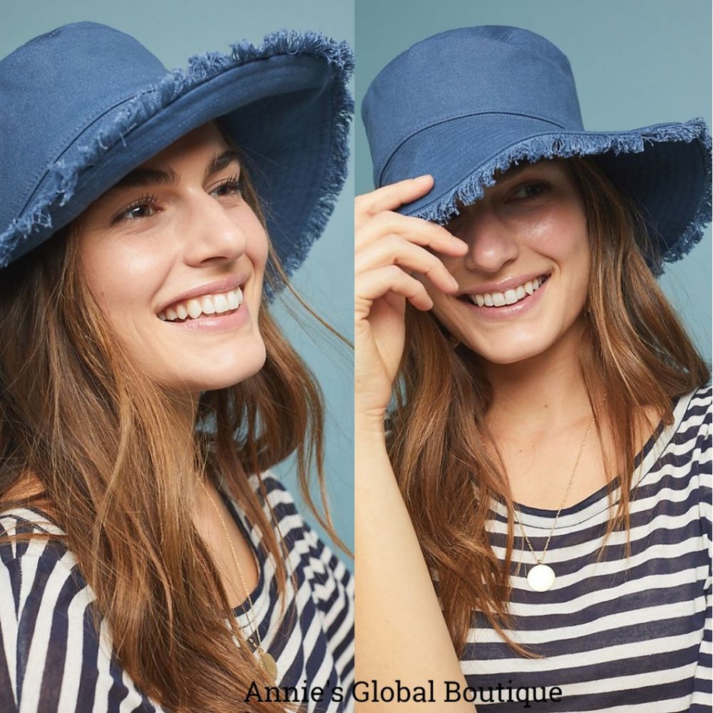 ANTHROPOLOGIE Exclusive Frayed Bucket Hat NWT RARE - Picture 9 of 16